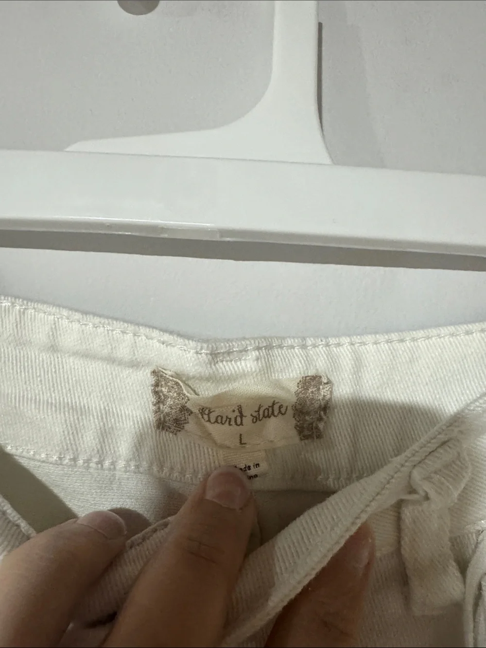 Altar'd State White Fringe Jean Shorts